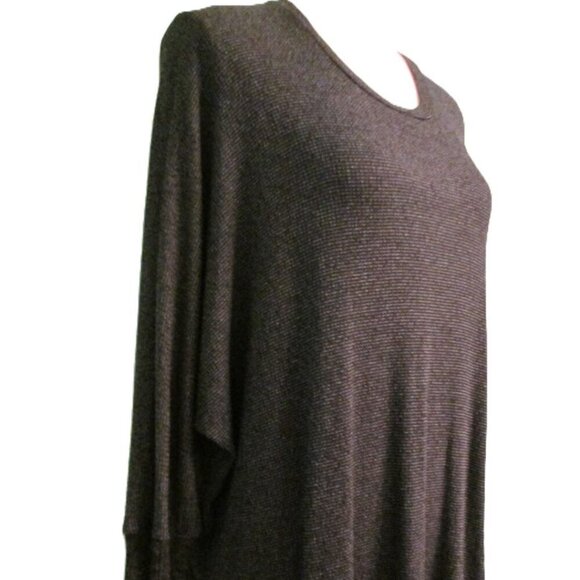 Michael Lauren Women's Soft Jersey Knit Oversized Tee-Black/White-XS/S-NWT - Picture 1 of 14